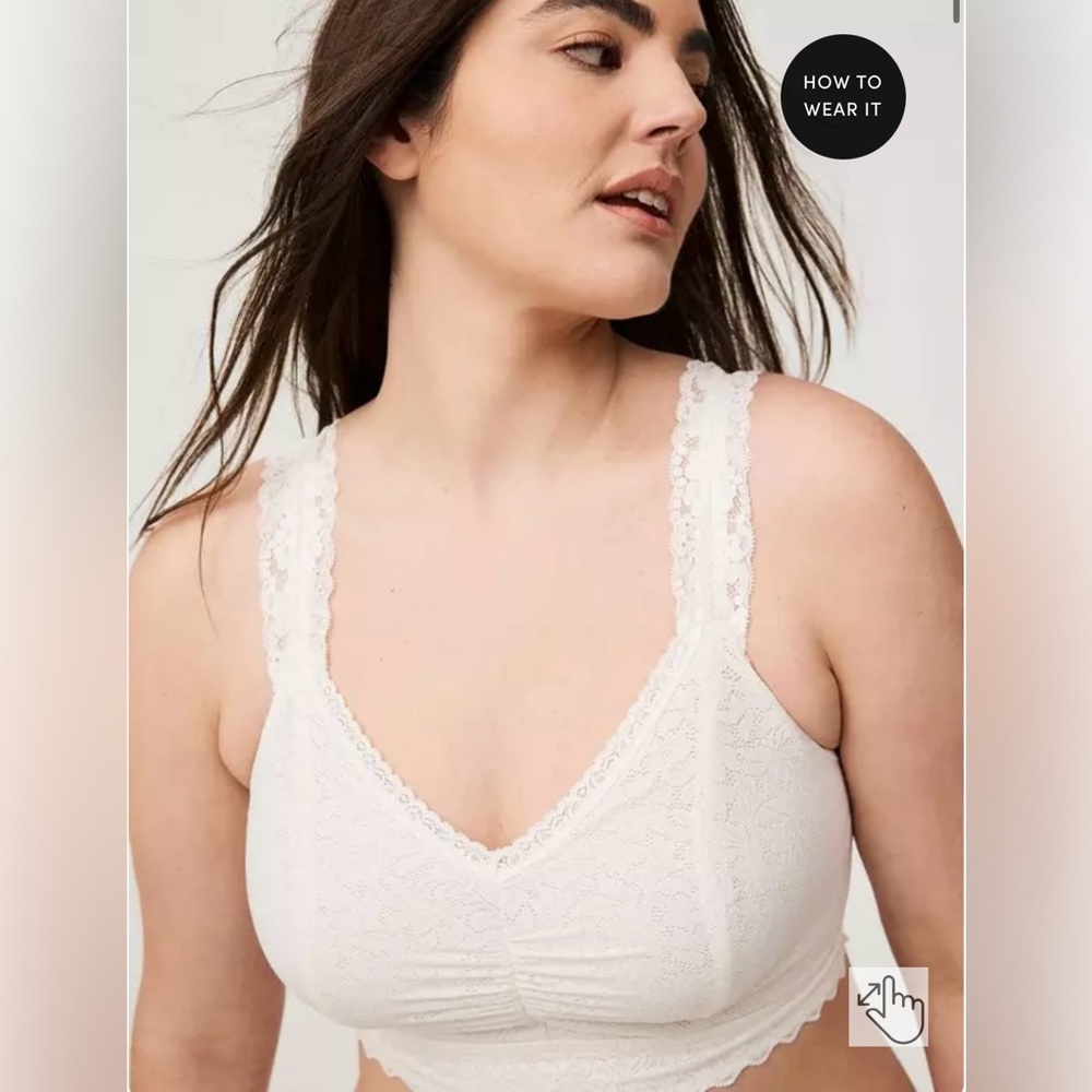 Torrid Bralite Unlined 4-Way Stretch Lace Bralette, Size 2xl - Picture 3 of 15